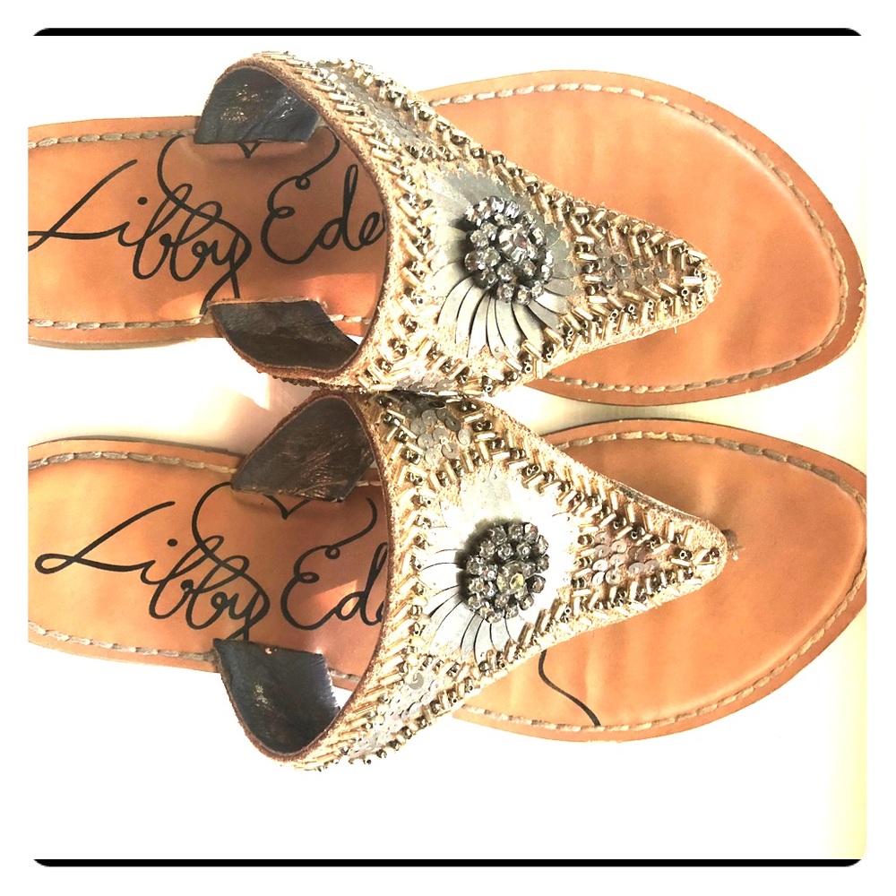 Libby Edelman sandals with beautiful beading